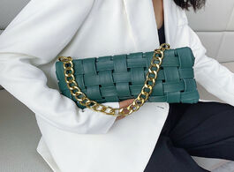 Foto van Tassen weave women s clutches chain design shoulder bags small pu leather crossbody for 2020 luxury 