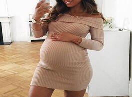 Foto van Baby peuter benodigdheden new fashion shoulderless dress for pregnant woman paddy party maternity cl