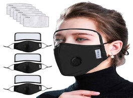 Foto van Beveiliging en bescherming mask easy detachable breathing valve face with eyes shield 3 masks 6 filt