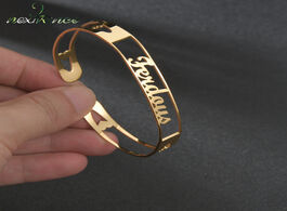 Foto van Sieraden nextvance customized name heart nameplate bracelet personalized custom cuff bangles for lov