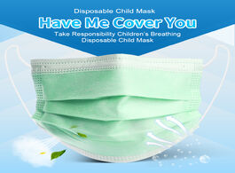 Foto van Beveiliging en bescherming 10 200pcs disposable non woven green children s mask 3 ply masks face mou