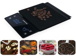 Foto van Huis inrichting 3kg 0.1g lcd display drip coffee scale with timer portable electronic digital kitche