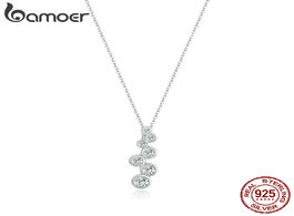 Foto van Sieraden bamoer 925 sterling silver luxury chain sparkle bubbles necklace for women jewelry 2020 new