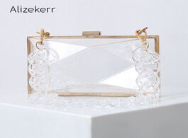 Foto van Tassen diamond shaped clear acrylic handbags women 2020 new summer transparent color small square cr