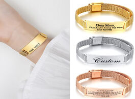 Foto van Sieraden personalized milanese mesh bracelet for women custom name stainless steel adjustable to my 