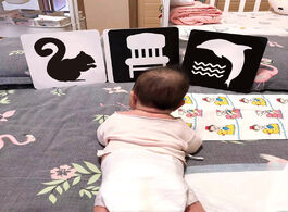 Foto van Speelgoed black and white card for children preschool educational baby visual training animal flash 