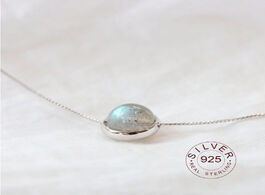 Foto van Sieraden real 925 sterling silver necklace moonstone bead necklaces pendants for women handmade fash