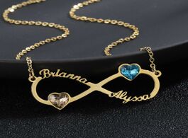 Foto van Sieraden personalized infinite loop necklace pendant custom birthstone heart necklaces name charm na