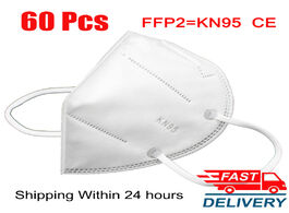 Foto van Beveiliging en bescherming 60 pcs kn95 masque ffp2 masks 95 filtration anti flu maske facial mouth d