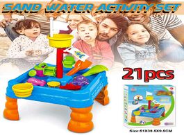 Foto van Speelgoed 21pcs 58cm kid sand water activity child play table fun outdoor sandpit toys set beach par