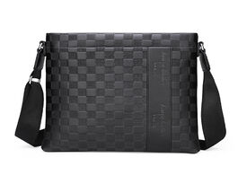 Foto van Tassen hot fashion shoulder messenger bags lowest prices sale men s casual plaid business briefcase 