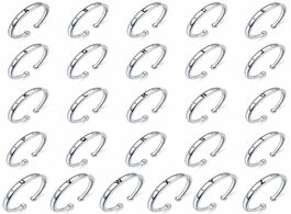 Foto van Sieraden bamoer unisex silver 925 sterling letter rings for women men a z 26 resizable initial alpha