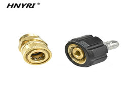 Foto van Auto motor accessoires hnyri 2pcs pressure washer adapter kit m22 male with 14mm or 15mm swivel to q