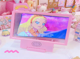 Foto van Speelgoed 1pc pink screen magnifier amplifier horn sound video enlarge mobile phone universal portab