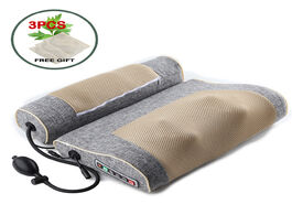 Foto van Schoonheid gezondheid 2 in 1 electric neck relaxation massage pillow back heating kneading infrared 