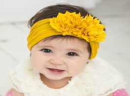 Foto van Baby peuter benodigdheden cute 1pcs girls lotus flower nylon headband knot elastic newborn toddler t