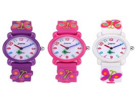 Foto van Horloge silicone cartoon children waterproof quartz wristwatch primary school girls watch kids watch