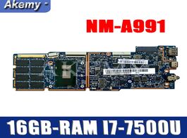 Foto van Computer nm a991 original mainboard for lenovo miix 720 12ikb with 16gb ram i7 7500u laptop motherbo