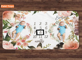 Foto van Baby peuter benodigdheden flannel two babies birth play mat for twins photo props blankets kids beds