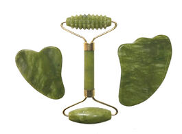 Foto van Schoonheid gezondheid natural jade roller facial massager real stone face guasha massage board set t