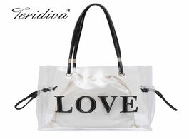 Foto van Tassen 2020 ladies totes fashion pvc shoulder bags for woman transparent handbag big capacity love l