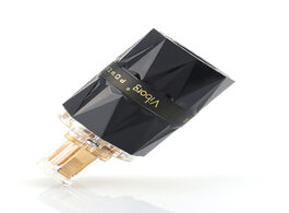Foto van Elektronica high quality viborg vf503g pure copper gold plated top clear female power plug connector