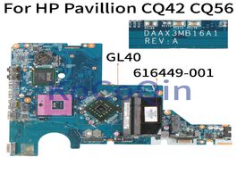 Foto van Computer kocoqin laptop motherboard for hp pavillion cq42 cq56 core gl40 mainboard 616449 001 daax3m