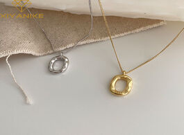 Foto van Sieraden xiyanike minimalist 925 sterling silver charm necklace for women couples new fashion ellips