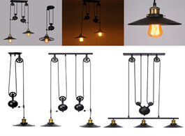 Foto van Lampen verlichting 1 2 3 heads e27 vintage loft retro pendant light sconce hanging pulley lamp fixtu