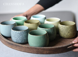 Foto van Huis inrichting chanshova 250ml solid color traditional chinese style celadon crackle ceramic teacup