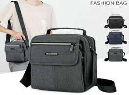 Foto van Tassen new men s casual shoulder bag travel portable small square tote flip diagonal package fluores