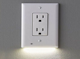 Foto van Elektrisch installatiemateriaal boruit 5 10pcs wall socket cover with led lights convenience sensor 