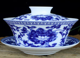 Foto van Huis inrichting tureen single teacup tea set large cover bowl kung fu dehua ceramics sancai white po