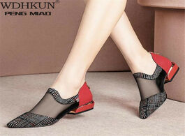 Foto van Schoenen summer women high heel shoes mesh breathable pumps zip pointed toe heels fashion female dre