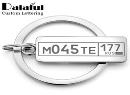 Foto van Sieraden customized engraved keychain for car logo plate number personalized gift anti lost keyring 