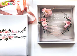 Foto van Huis inrichting free shipping 10pcs luxury high class romantic acrylic wedding invitation card hot s