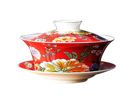 Foto van Huis inrichting tea bowl saucer lid set tureen ceramic gaiwan 300ml jingdezhen teaware mast cup drin