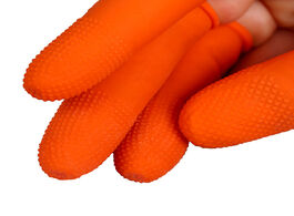 Foto van Beveiliging en bescherming 100pcs disposable latex rubber finger cots anti static fingertips protect