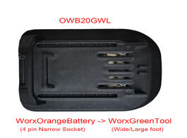 Foto van Elektronica owb20gwl li ion battery adapter converter use worx orange 4 pin narrow socket on large f
