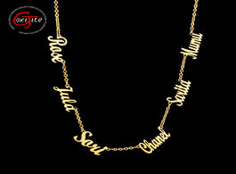 Foto van Sieraden goxijite personalized multiple names necklace custom 6 nameplates pendant necklaces jewellr