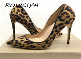 Foto van Schoenen leopard 12cm high heels women pumps summer new pointed toe borwn footwear stiletto party dr