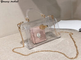 Foto van Tassen small summer crossbody bags for women 2020 transparent purses and handbags chains fashion jel