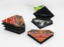 Foto van Schoonheid gezondheid hot sell red bandana diamond eyelash package box strip 25mm 5d mink eyelashes 