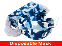 Foto van Beveiliging en bescherming 10 50 100pcs disposable camouflage masks 3 layers facial face mask dust f