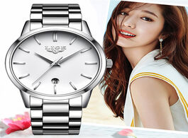 Foto van Horloge lige 2019 new fashion silver watch women watches ladies creative steel bracelet female gift 
