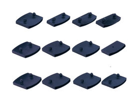 Foto van Meubels 10pcs black plastic square replacement sofa bed slat centre end caps holders inner rubber sl