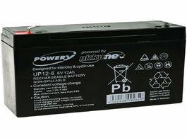 Foto van Elektronica powery gel battery for children s motorcycle buggy 6v 12ah replaces also 10ah