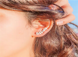 Foto van Sieraden earrings for women personalized custom name fashion 1 pair customize initial cursive namepl