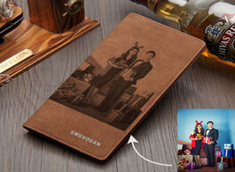 Foto van Tassen mens custom pattern engraving wallet personalized bifold purse engraved wallets young for han