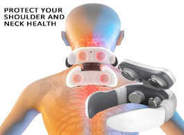 Foto van Schoonheid gezondheid 6 modes electric neck massager pulse back power control far infrared heating p